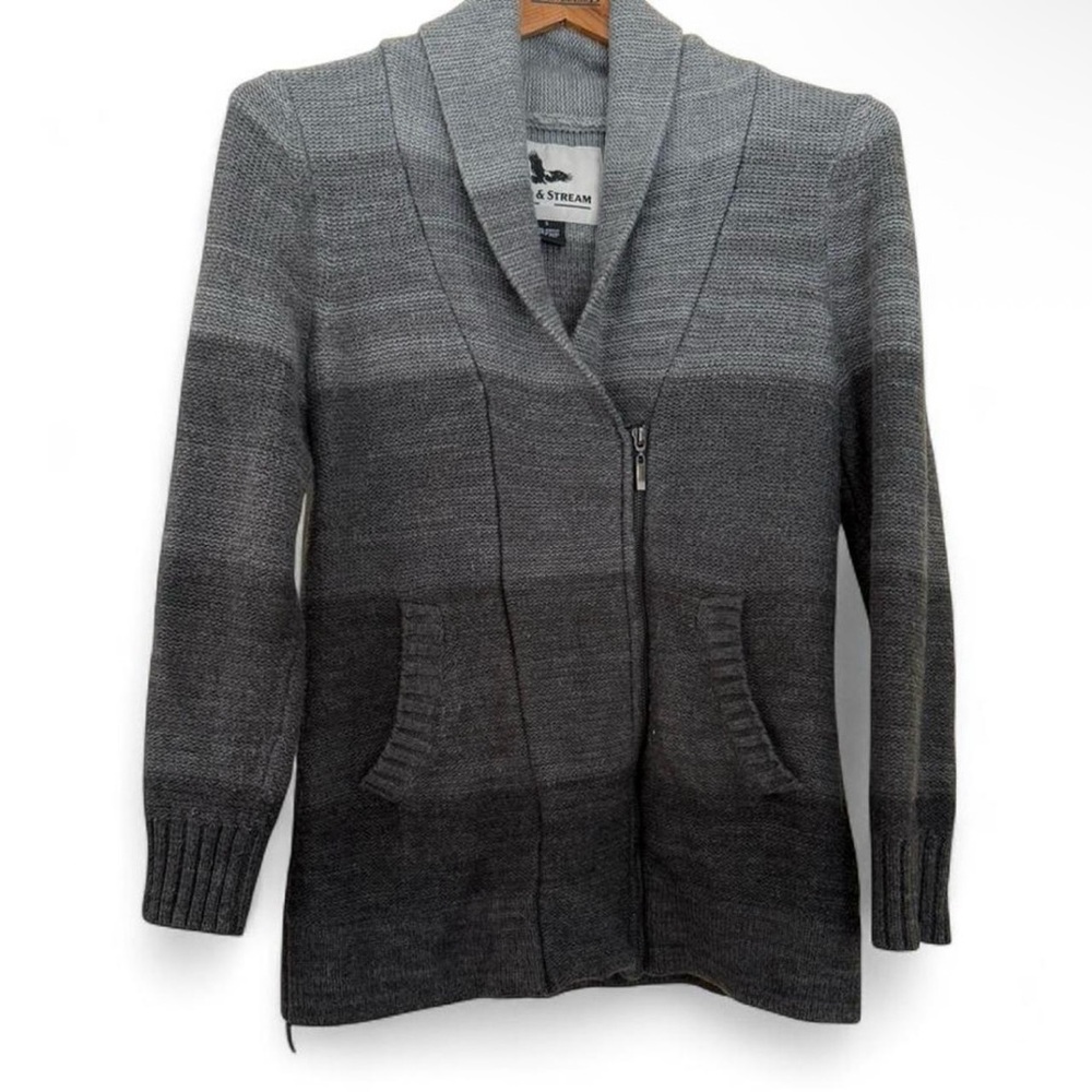 Field & Stream Ombré Cardigan | Asymmetrical Zip | Size Small